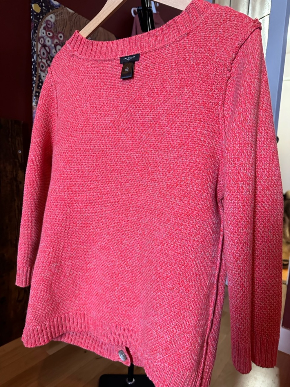 Textured Knit Button-Up Sweater by Ann Taylor - Picture 8 of 17